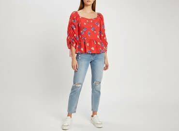 koszula z bufiastymi rękawami sinsay: Sinsay, Bluzka damska, rozmiar XS — 1