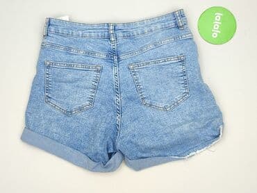 szerokie krótkie spodenki jeansowe: H&M, Shorts for women, size L — 4
