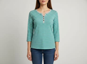 bluzki w paski z serduszkiem: Bluzka damska, rozmiar M — 6