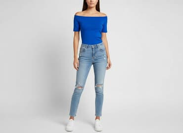 amisu bluzki: Amisu, T-shirt damski, rozmiar XS — 6