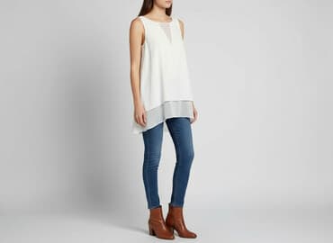 koszulka jedwabna intimissimi: Mint Velvet, Top damski, rozmiar L — 7