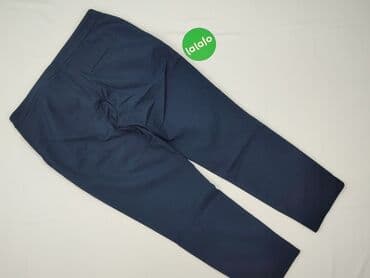 granatowe chinosy damskie: H&M, Spodnie materiałowe damskie, rozmiar M — 3