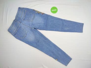 dżinsy reserved z kwiatami: Jeansy damskie, rozmiar L — 3