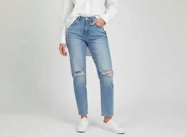 stradivarius mom jeans: PrettyLittleThing, Jeansy damskie, rozmiar M — 7