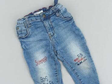kurtki zimowe guess: Denim pants, 9-12 months, condition - Very good — 1