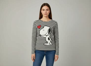 bluzy budowlane: Snoopy, Bluzka damska, rozmiar S — 6