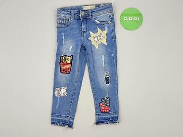 w.klapkach tekst: Spodnie jeansowe, Zara, 3-4 lat, 104, stan - Bardzo dobry — 2
