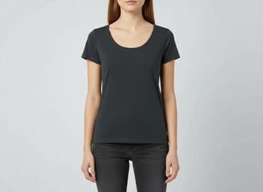 bluzka z dlugim rekawem czarna: Janina, T-shirt damski, rozmiar L — 6