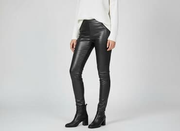 krótkie legginsy hm: H&M, Leggings Eco-leather for women, size S — 1