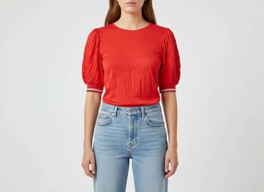 zara bluzki z bufiastymi rękawami: Zara, Bluzka damska, rozmiar S — 1