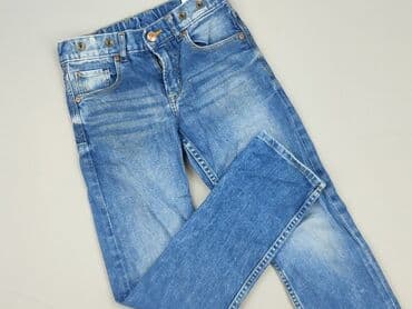 obcisłe legginsy: Spodnie jeansowe, H&M, 8 lat, 128, stan - Idealny — 1