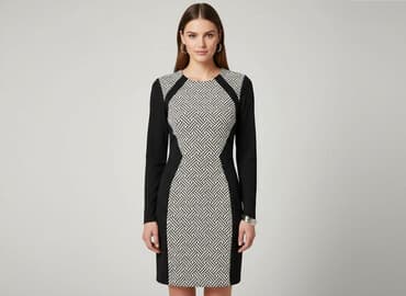 sukienka w geometryczne wzory h m: H&M, Sukienka damska, rozmiar S — 1