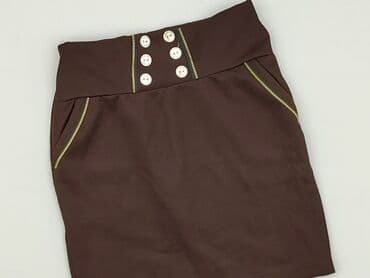 czarne spodnie woskowane z wysokim stanem: Skirt, 8 years, 122-128 cm, condition - Perfect — 1