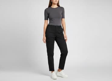 spodnie czarne cargo bershka: H&M, Spodnie cargo damskie, rozmiar M — 7