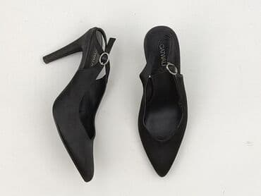 ccc srebrne sandały na obcasie: Półbuty damskie, rozmiar 40 — 1