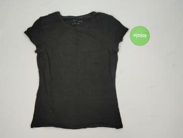 czarne t shirty damskie w serek: T-shirt damski, rozmiar S — 2