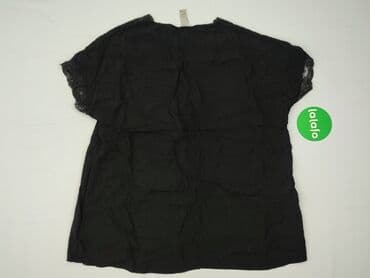 bluzka czarna z dekoltem v: Women's blouse, size 2XL — 4