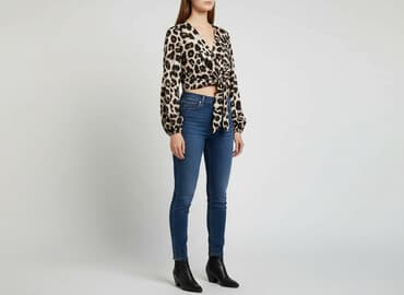 krótkie spodenki w panterke: Leopard, Bluzka damska, rozmiar S — 7