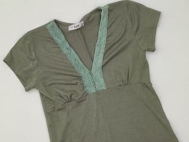 czarne t shirty damskie w serek: T-shirt damski, rozmiar L — 1