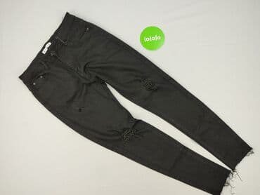 czarne jeansy z dziurami: SZACHOWNICA, Jeansy damskie, rozmiar S — 2