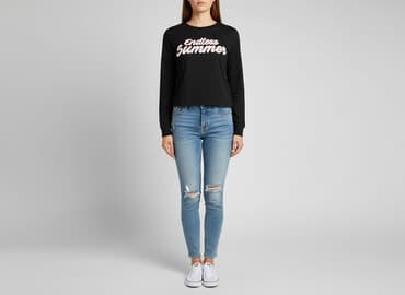 czarne krótkie spodenki sinsay: Sinsay, Bluzka damska, rozmiar XS — 6