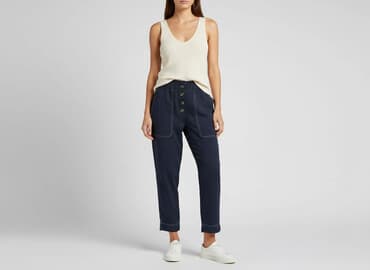 zara spodnie dzianinowe: Zara, Spodnie materiałowe damskie, rozmiar S — 7