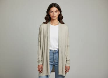 sweter z transparentnymi rękawami: Kardigan damski, rozmiar S — 5