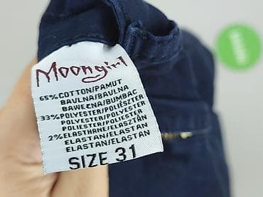 jeans wide: Spodnie materiałowe damskie, rozmiar L — 5