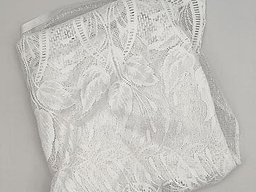 używane zasłony: Biała firanka żakardowa z motywem liści - Materiał: delikatny — 1