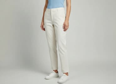 białe spodnie damskie mohito: Mohito, Spodnie materiałowe damskie, rozmiar S — 7