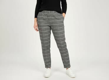 spodnie piżamowe w kratę damskie: Sinsay, Spodnie materiałowe damskie, rozmiar M — 6