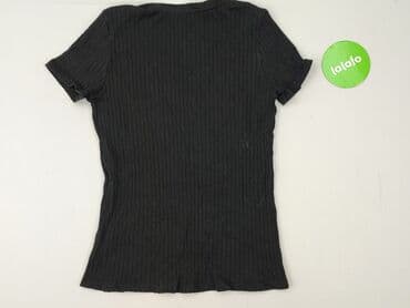 bluzki basic z dekoltem v: T-shirt damski, rozmiar S — 3