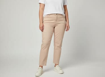 beżowe jeansy damskie: Reserved, Jeansy damskie, rozmiar XL — 6