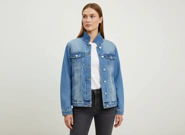 kurtki jeansowe mohito: Janina, Kurtka jeansowa damska, rozmiar L — 1