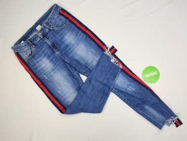 długie spodnie damskie dla wysokich: Denim, Jeansy damskie, rozmiar L — 2