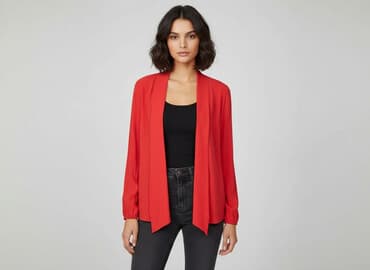 czerwone długie sukienki: Bluzka damska, rozmiar L — 6