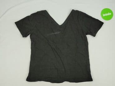 czarne t shirty w serek damskie: T-shirt damski, rozmiar M — 4