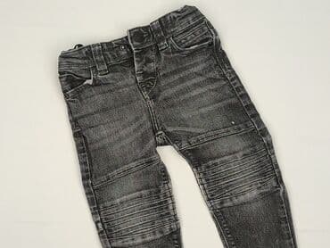 czerwone spodnie z wysokim stanem: Spodnie jeansowe, DenimCo, 2-3 lat, 92/98, stan - Bardzo dobry — 1