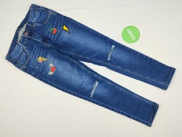 spodnie jeansowe z naszywkami: Jeansy damskie, rozmiar M — 2