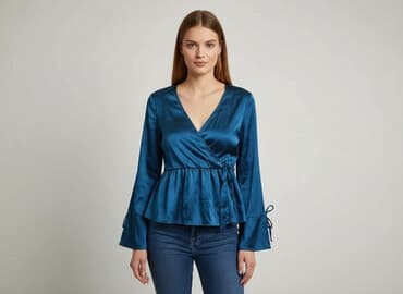 satynowa sukienka: UNIQUE21, Bluzka damska, rozmiar S — 9