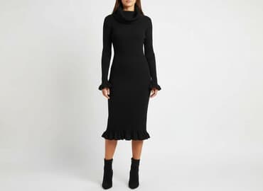 sukienka golf sweter: Sukienka damska, rozmiar S — 6