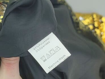 kurtki zimowe w sinsay: Złota marynarka męska z cekinami - Krój: jednorzędowa, bez zapięcia — 5