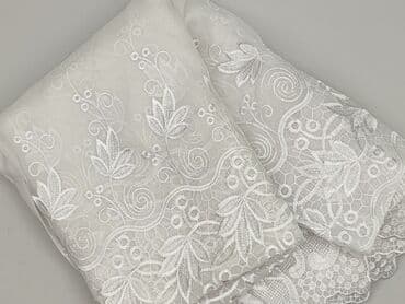 Biała firana z haftem – panel/zasłona z delikatnej siateczki - Kolor