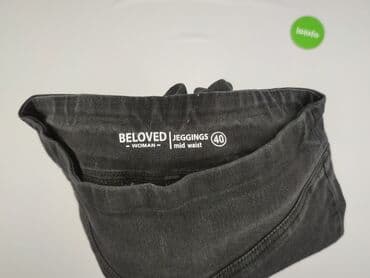 srebrne legginsy: Beloved, Legginsy Eleganckie damskie, rozmiar L — 4