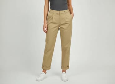 szorty chinos: Spodnie materiałowe damskie, rozmiar M — 5