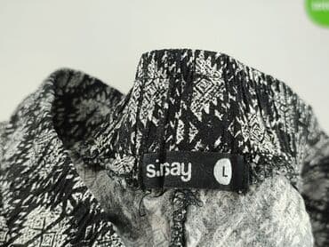 sinsay czarne spodnie z wysokim stanem: Sinsay, Spodnie materiałowe damskie, rozmiar L — 5