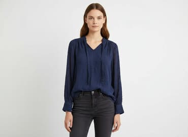 sweter piórkowy na drutach: Yessica, Bluzka damska, rozmiar L — 6