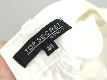 spodnie woskowane białe: Top Secret, Spodnie materiałowe damskie, rozmiar L — 5