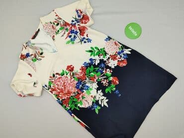 zara sukienka w kwiaty z bufiastymi rękawami: Zara, Women`s dress, size M — 2