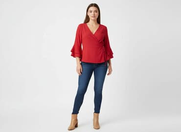 długa bluzka na wierzch krzyżówka: VRS, Women's blouse, size XL — 1